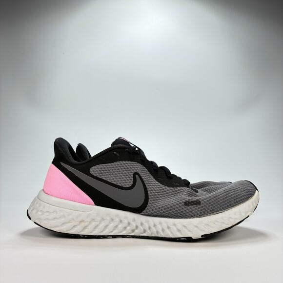 Nike Revolution 5 Black Pink Grey Running Shoes BQ3207-004 Women's Size 9.5 - Picture 1 of 11